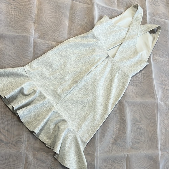 Banana republic heather gray crossed back fit and flare summer dress - Picture 6 of 9